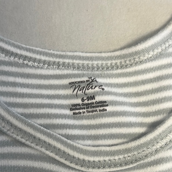 Touched by Nature - organic cotton Gray and White Sleeveless Bodysuit/onesies - Picture 3 of 4